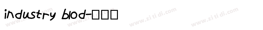 industry blod字体转换